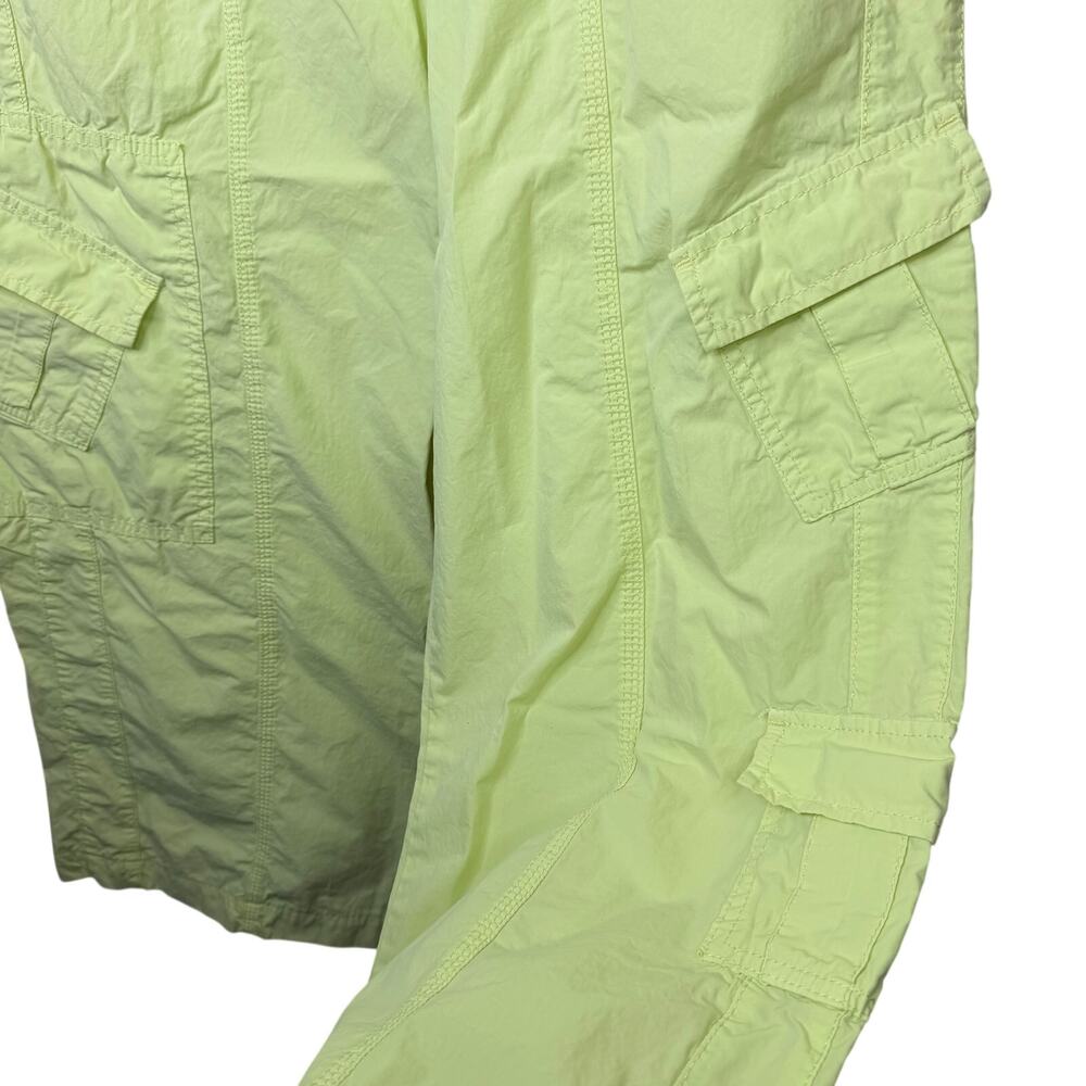 BDG Urban Outfitters NWOT Lime Y2K Low Rise Baggy Wide Leg Cotton Cargo Pant - Picture 7 of 11
